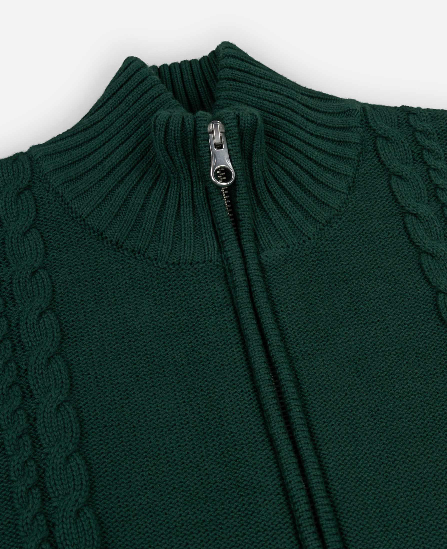 Sila Knitted Jacket | Forest Green