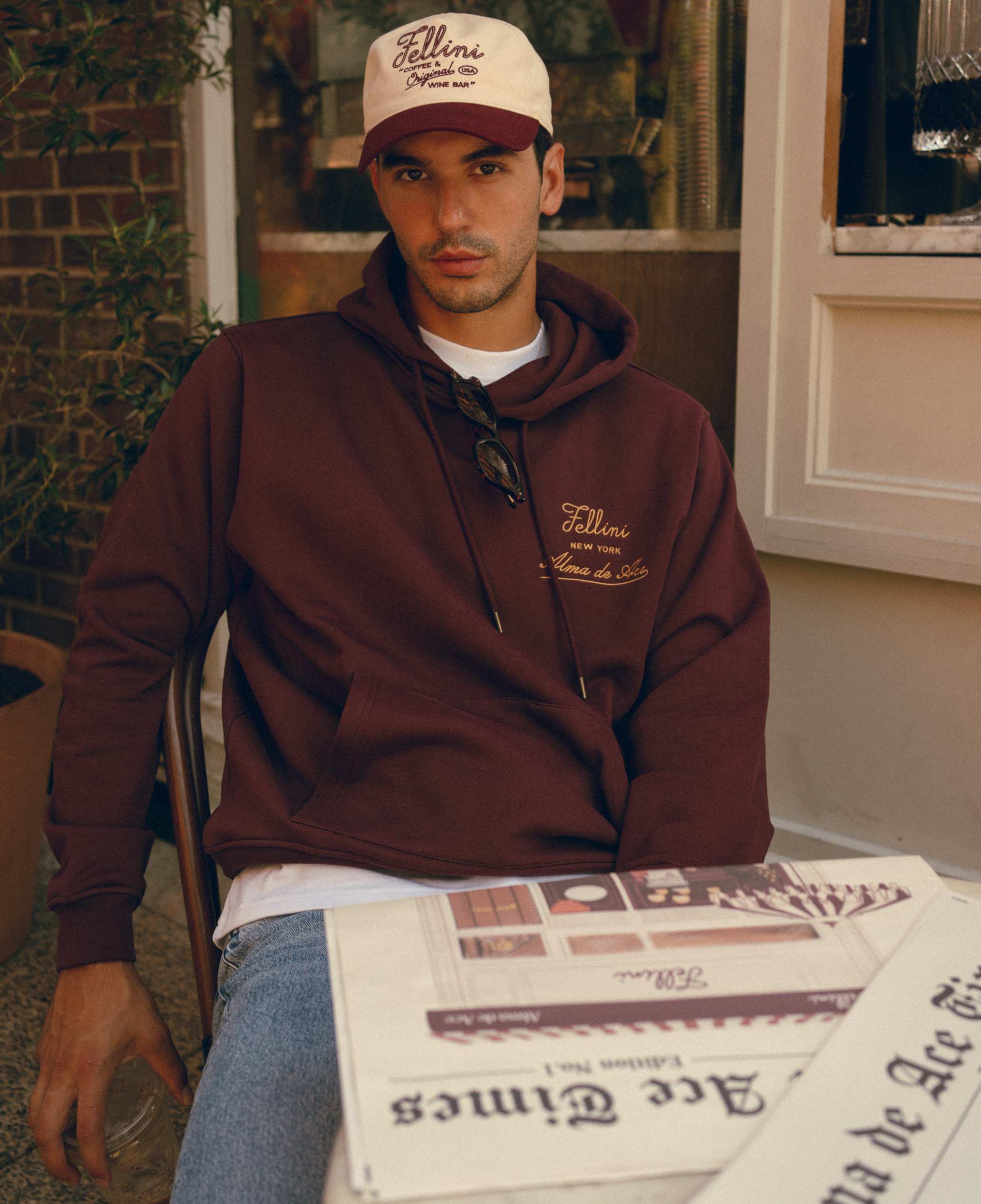 Fellini x Alma de Ace Hoodie | Burgundy