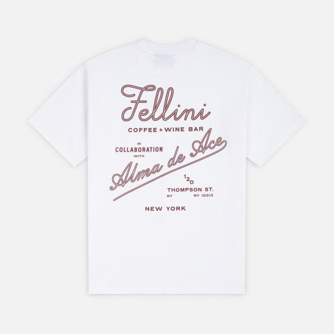 Fellini NY Back Graphic T-shirt | White