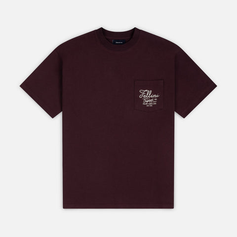 Fellini Pocket T-shirt | Burgundy
