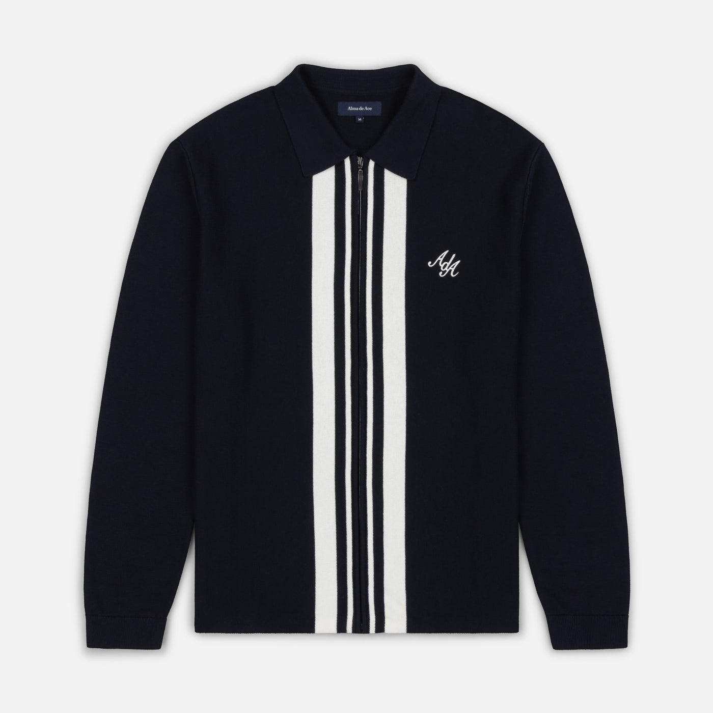 Pavo Knitted Long Sleeve Polo | Navy