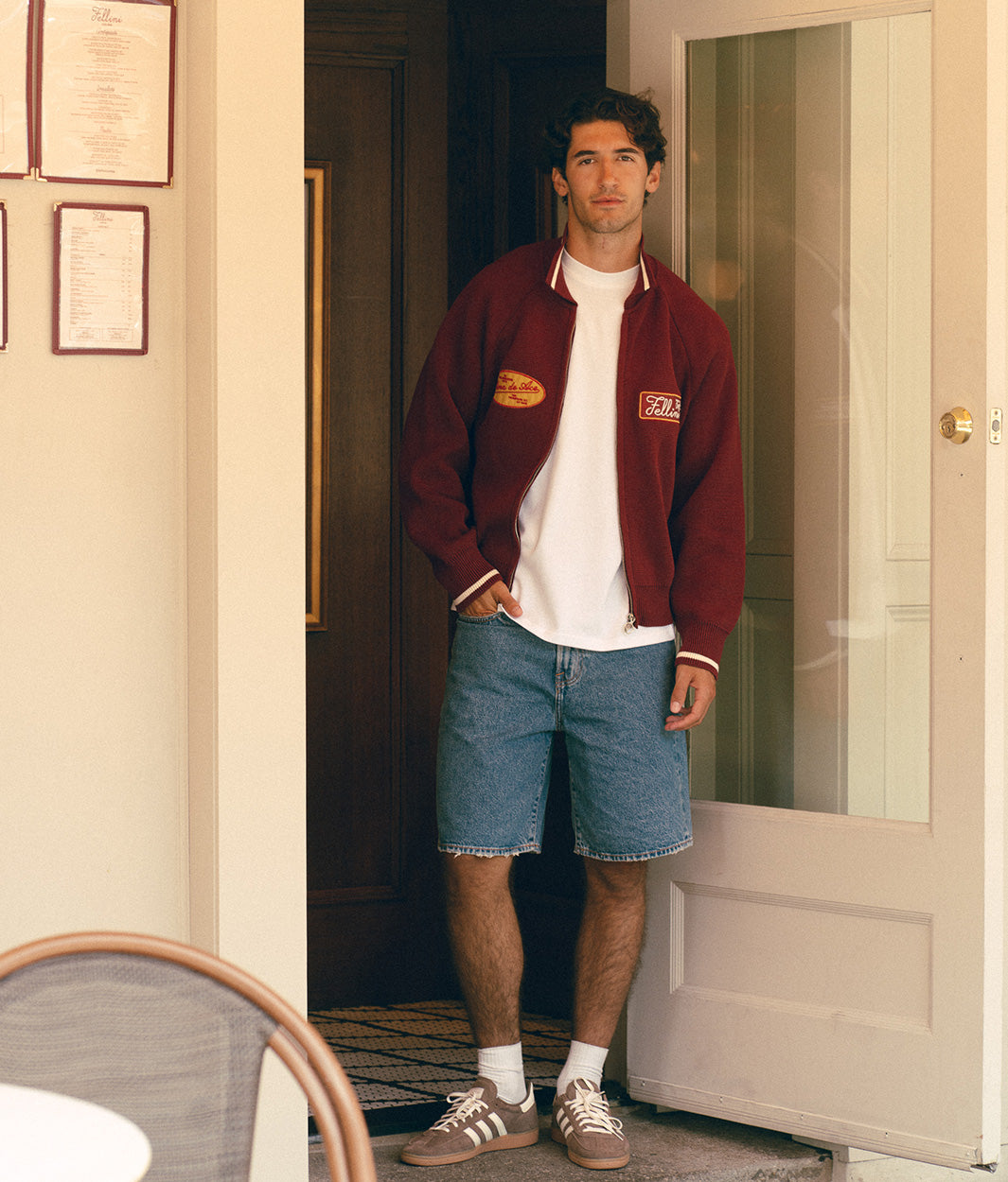 Fellini x Alma de Ace Patch Knit | Burgundy