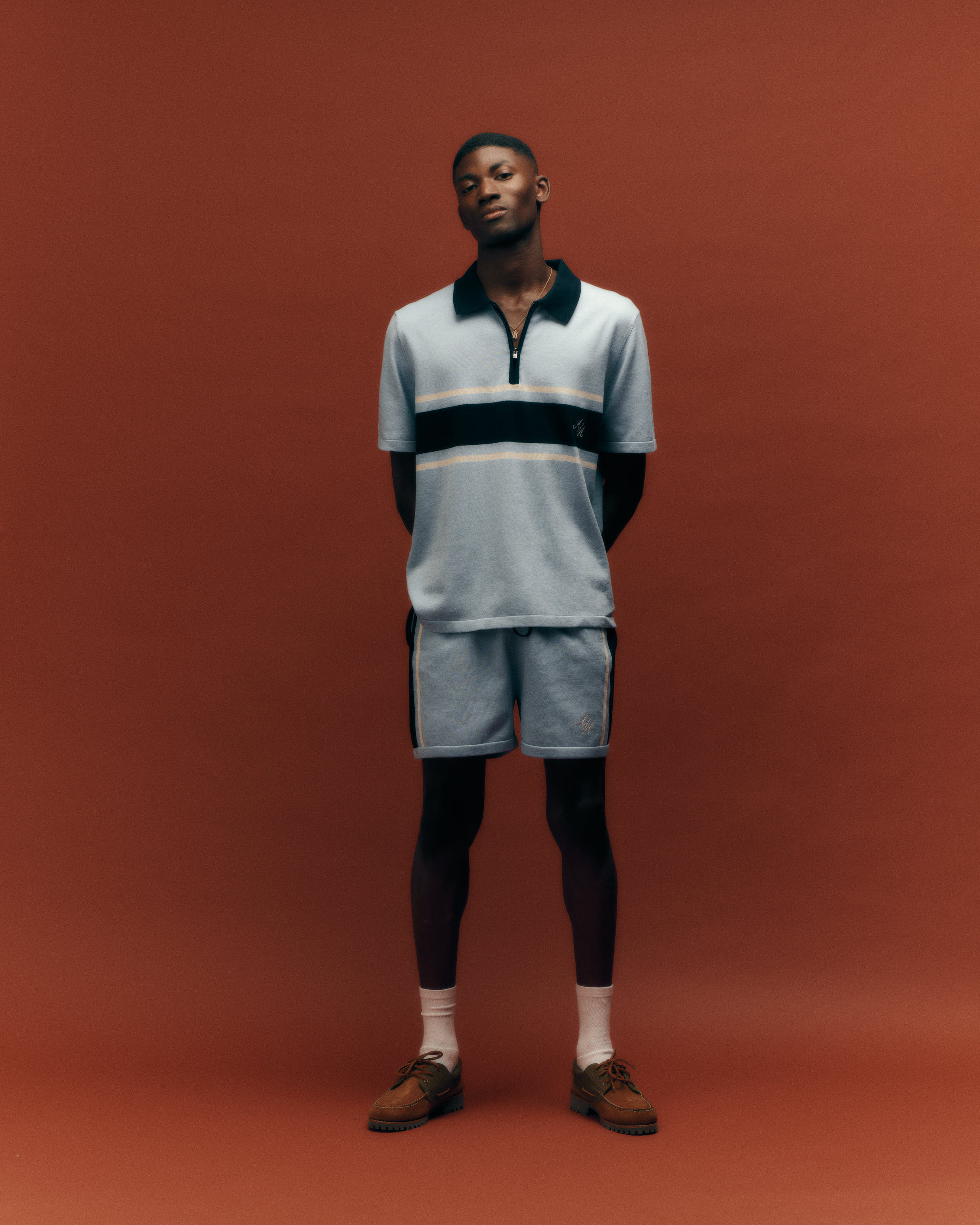 Notu Knitted Polo | Blue