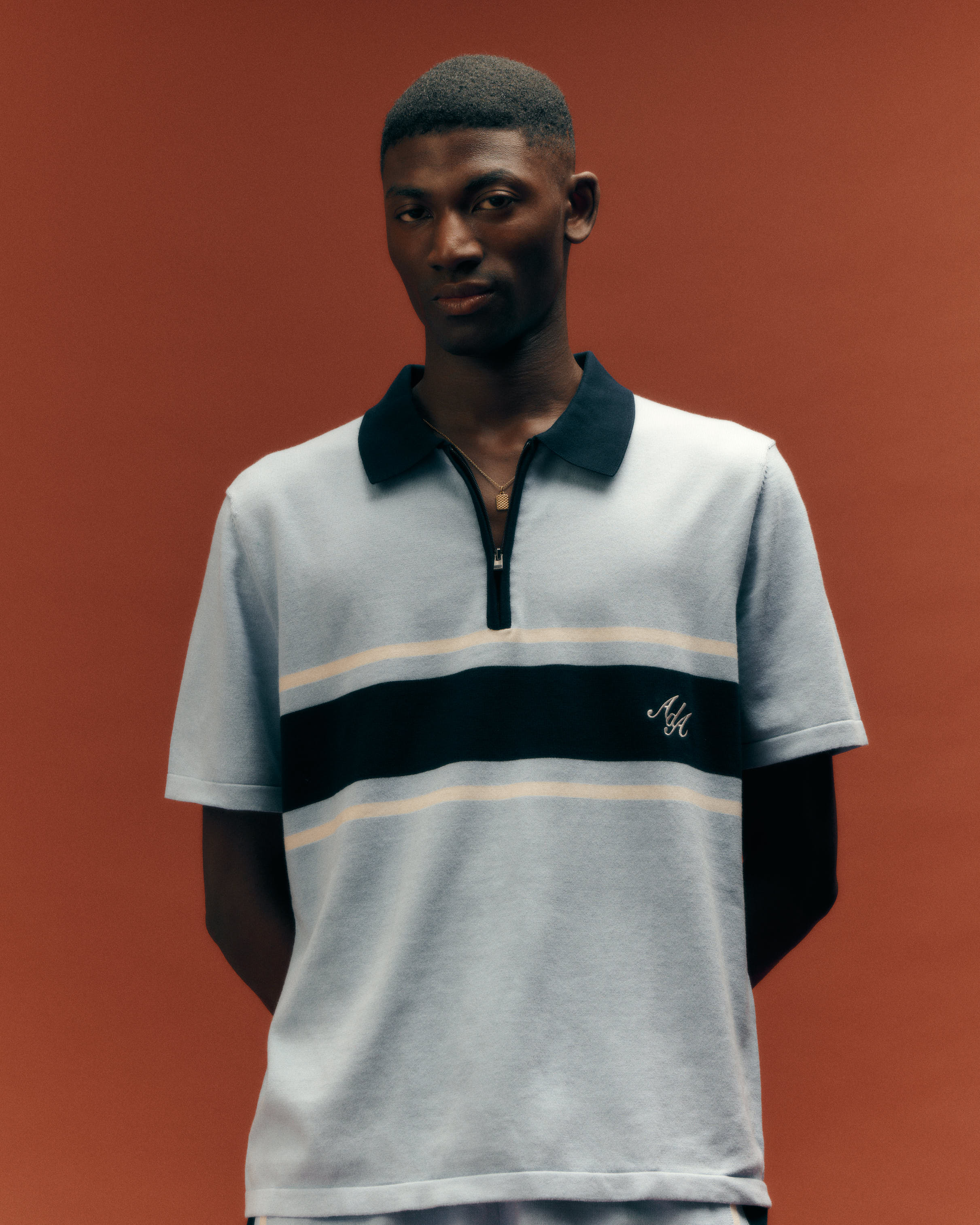 Notu Knitted Polo | Blue