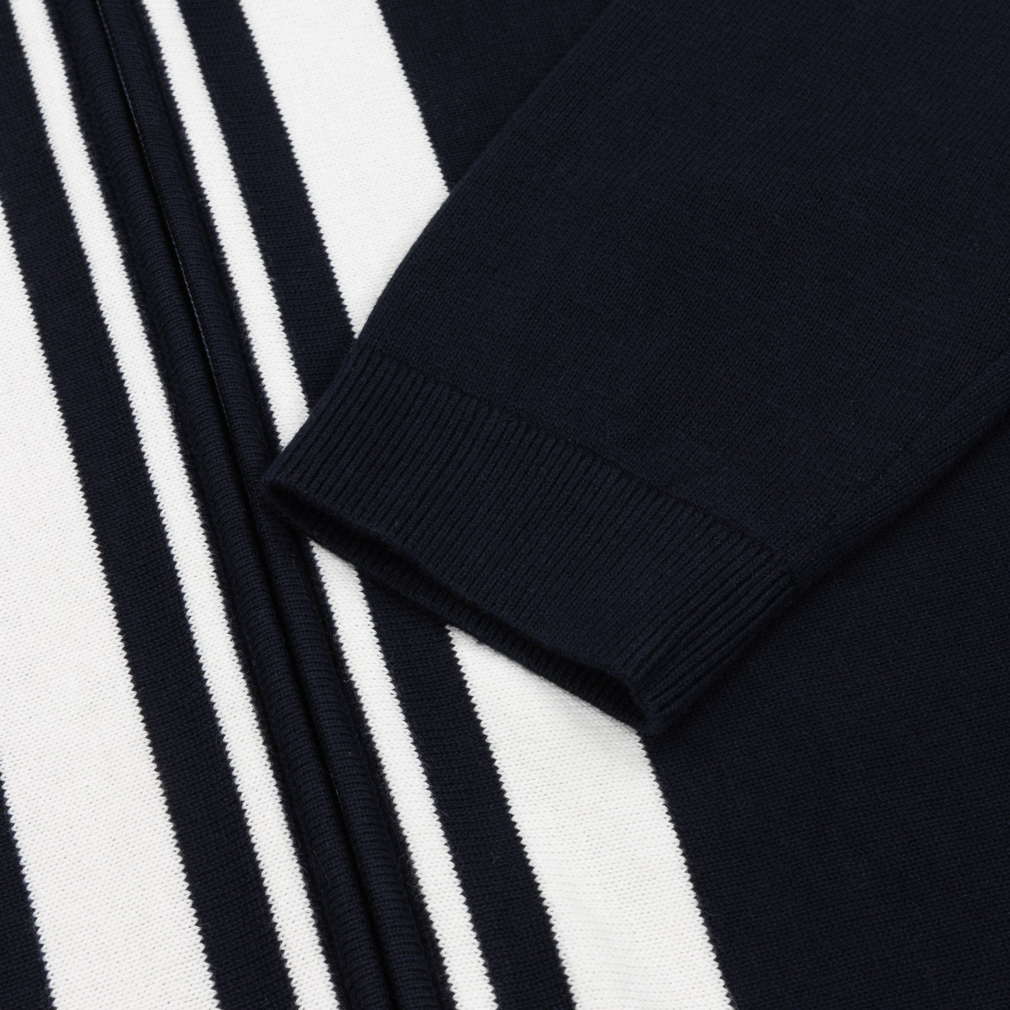 Pavo Knitted Long Sleeve Polo | Navy