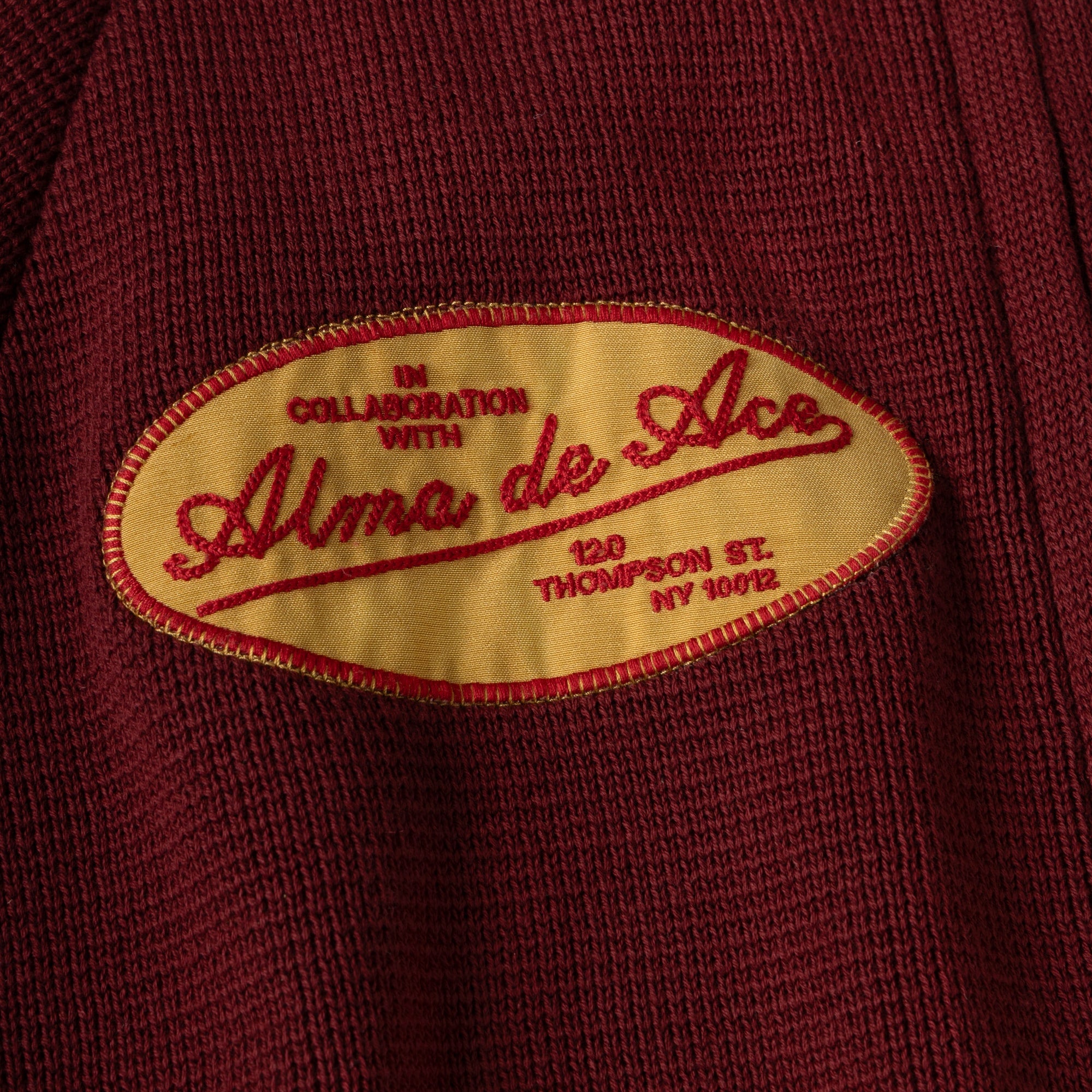 Fellini x Alma de Ace Patch Knit | Burgundy