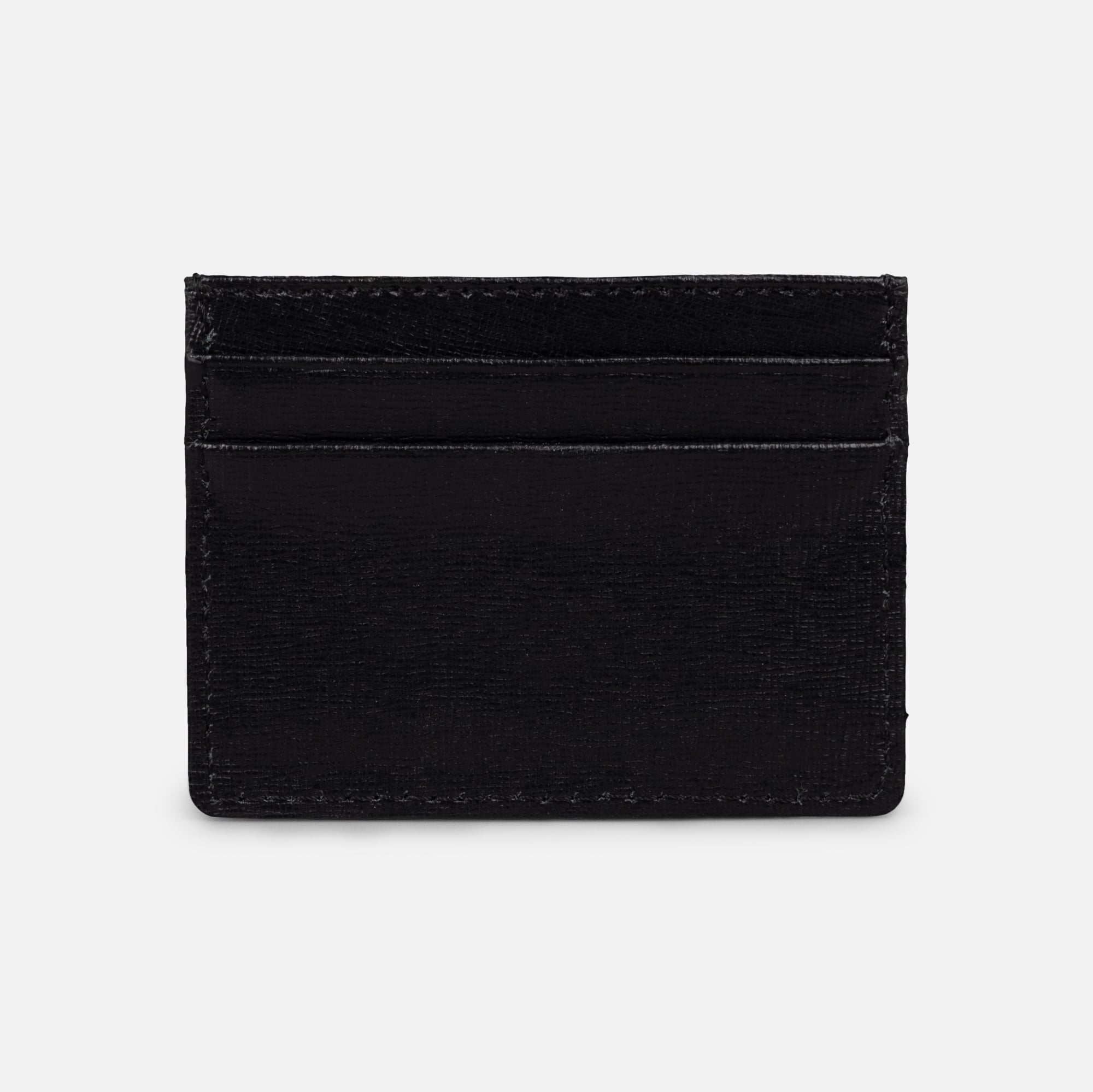 Italian Black Leather Card Holder
