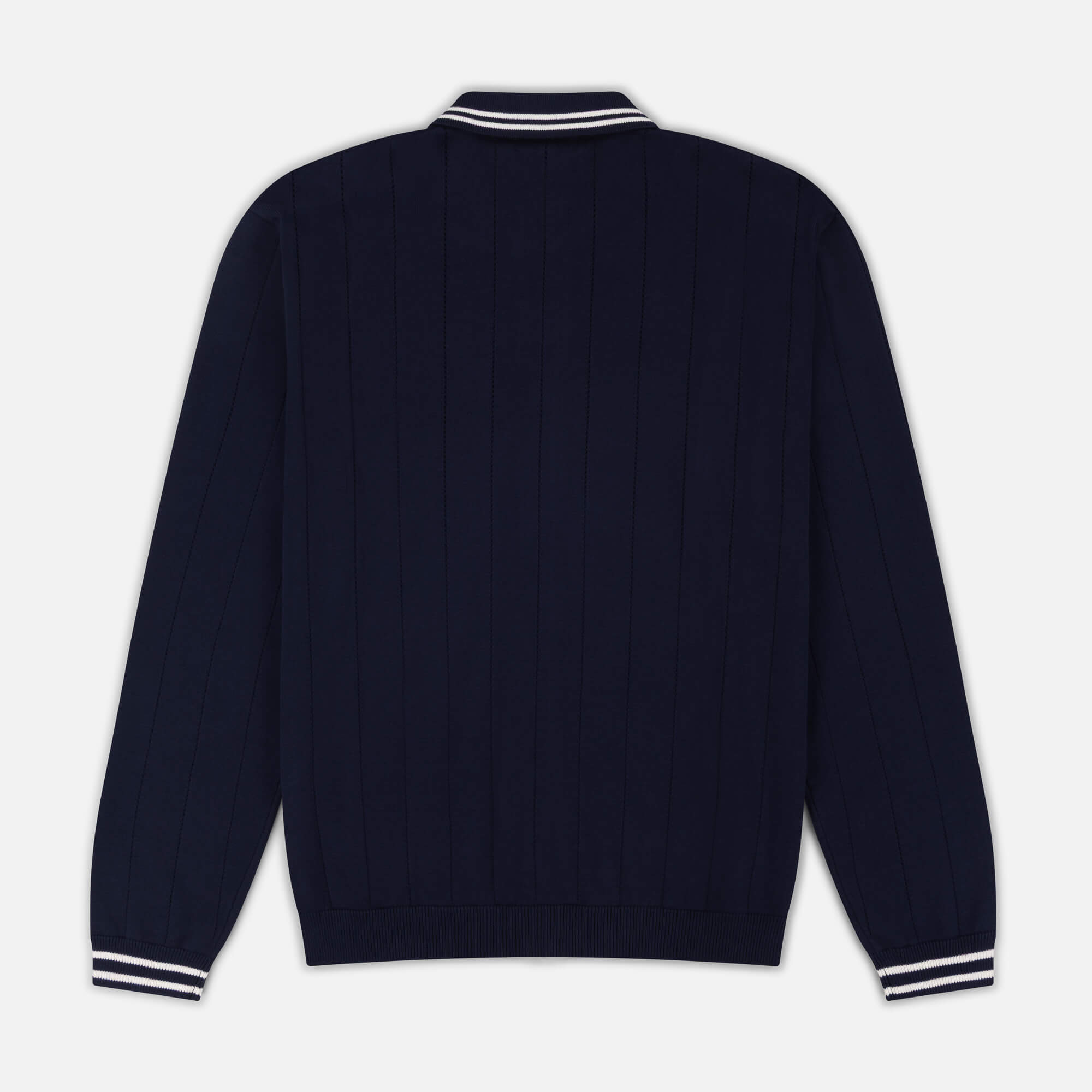 Pluto Jacquard Knitted Shirt | Navy Blue