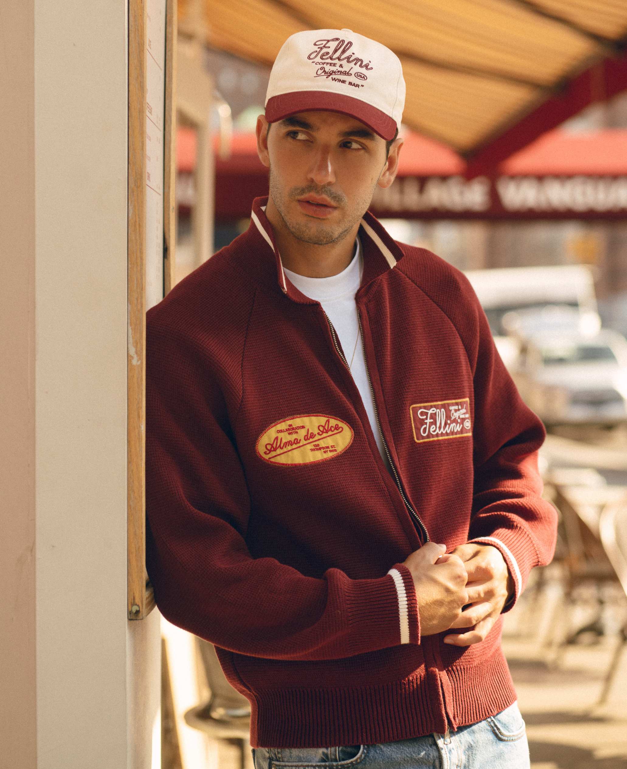 Fellini x Alma de Ace Patch Knit | Burgundy