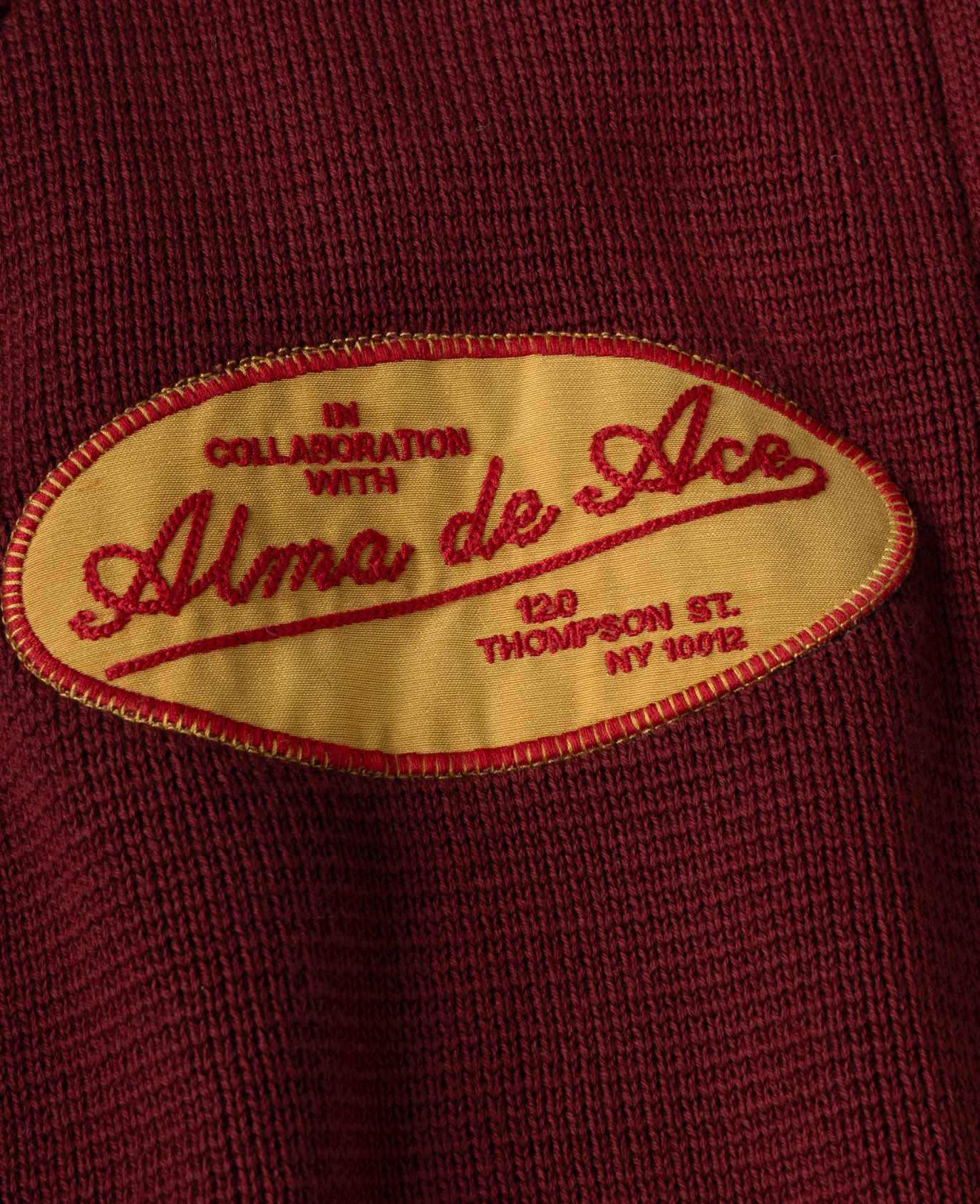 Fellini x Alma de Ace Patch Knit | Burgundy