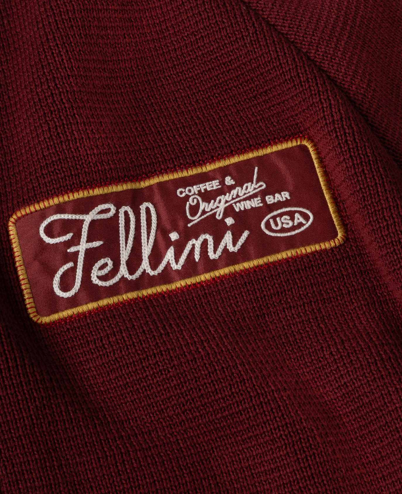 Fellini x Alma de Ace Patch Knit | Burgundy