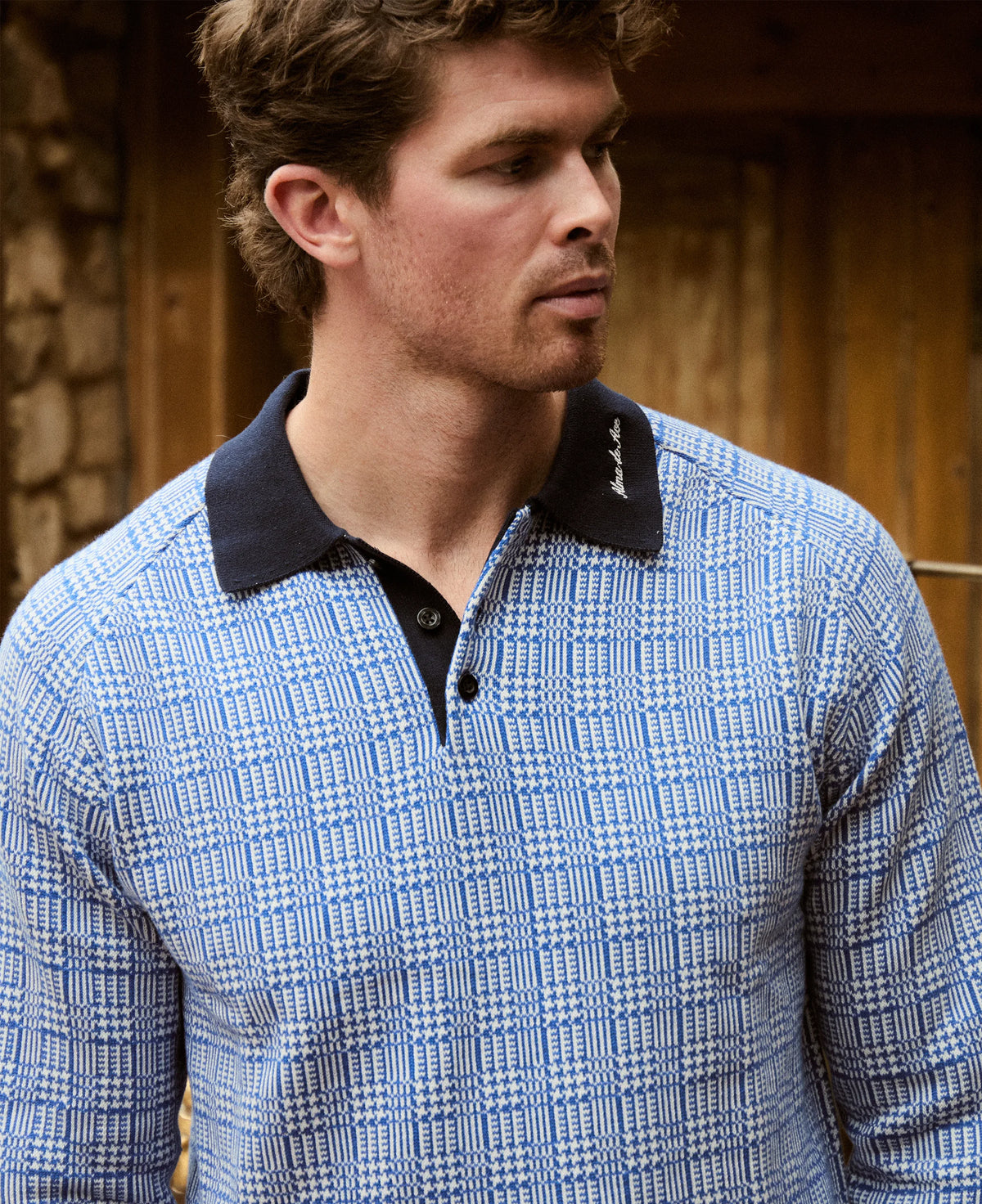Kimpton check Polo | Blue