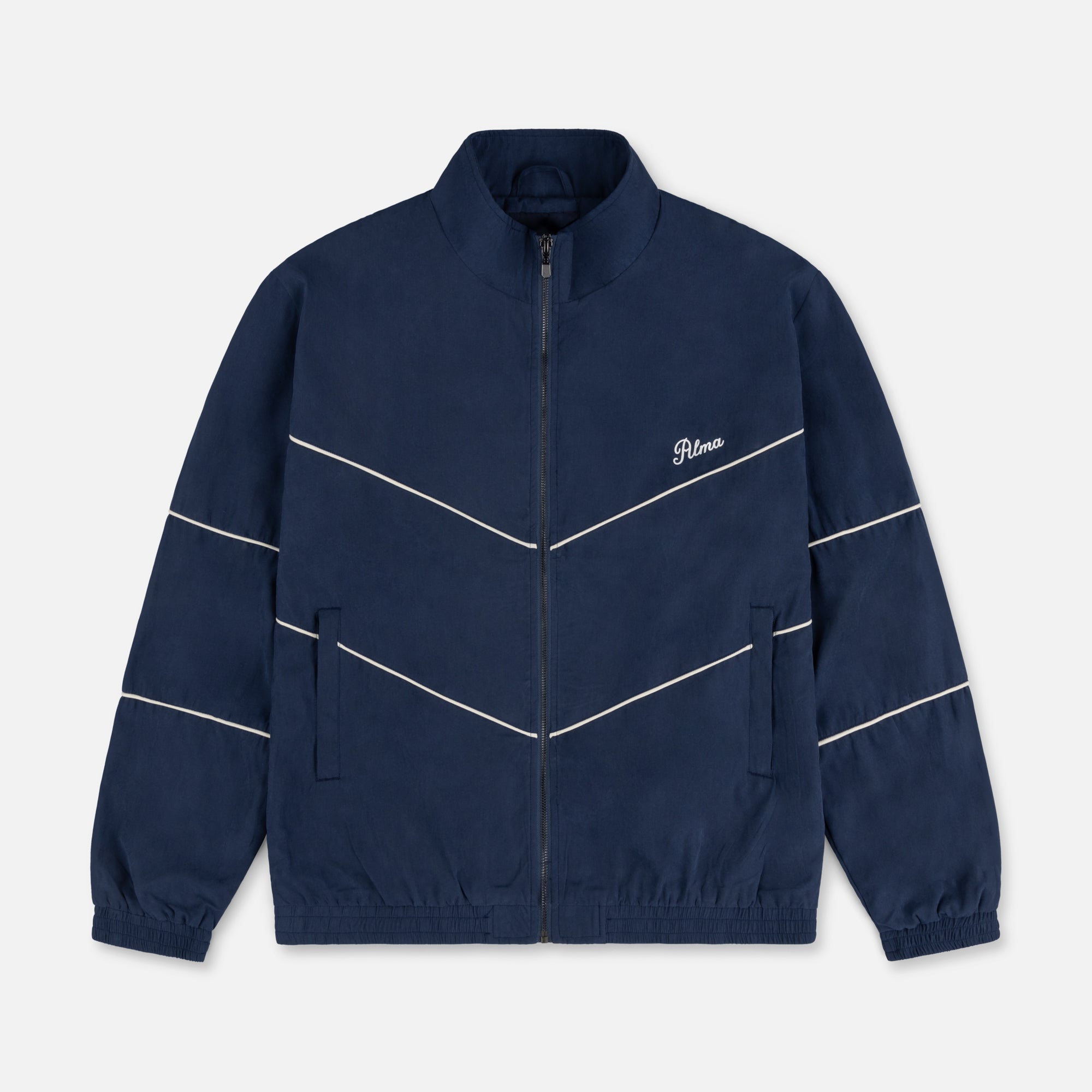 ジャケット・アウター 700FILL Embroidered Track Jacket Navy Champion Track Jacket Mens Large L Navy Blue Full Zip
