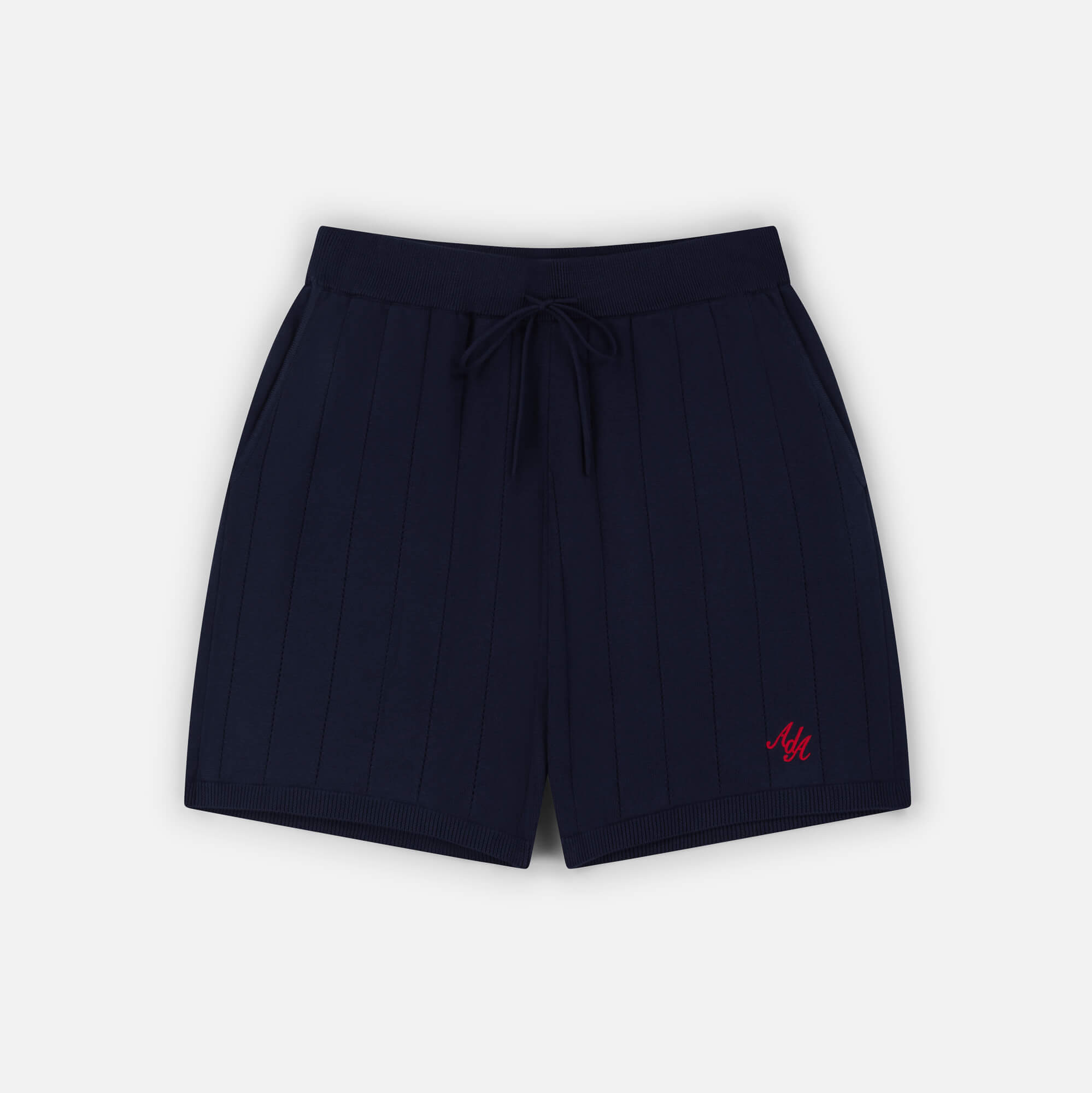 Pluto Jacquard Knitted Shorts | Navy Blue