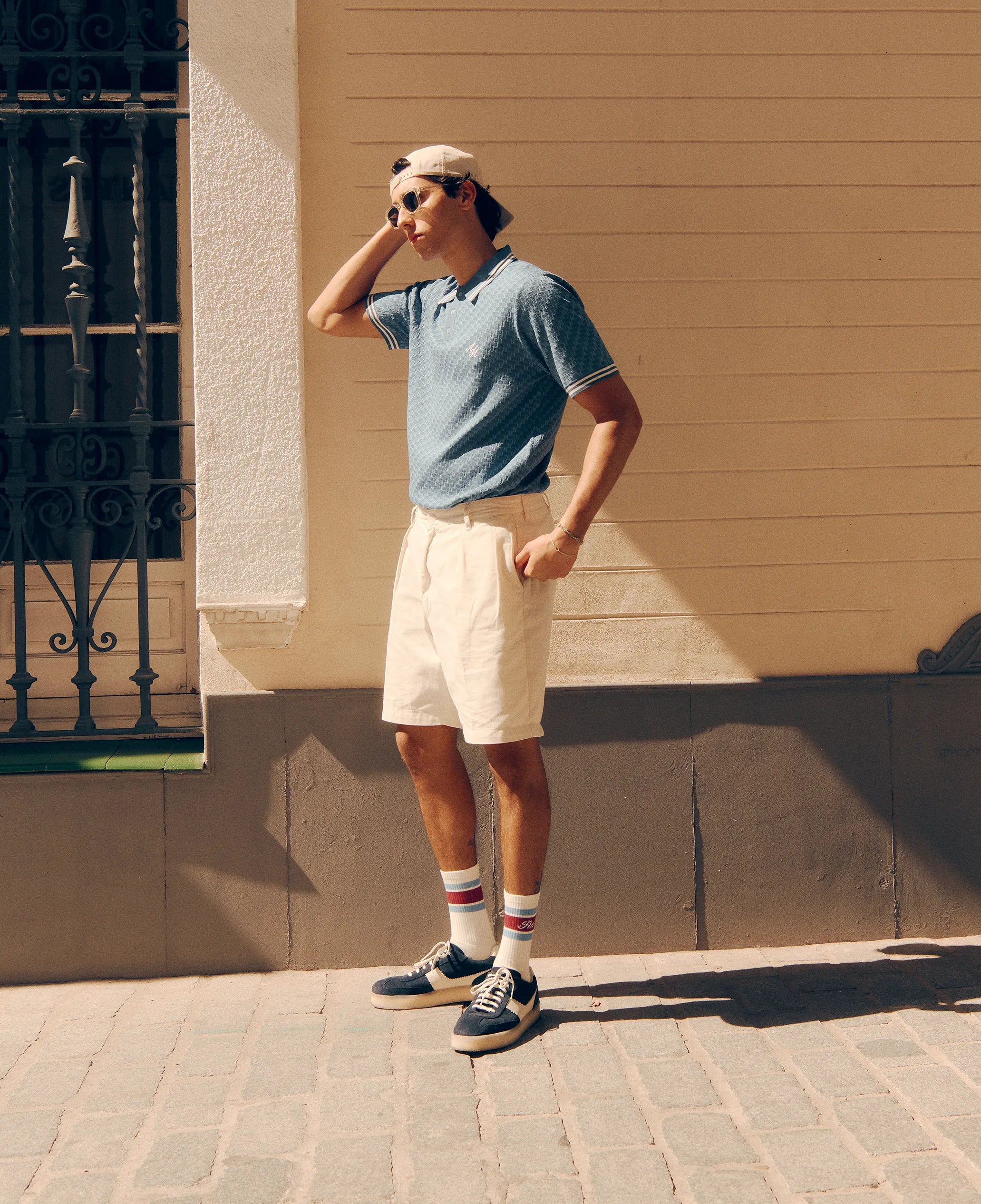 Rivea Knitted Polo Shirt | Blue