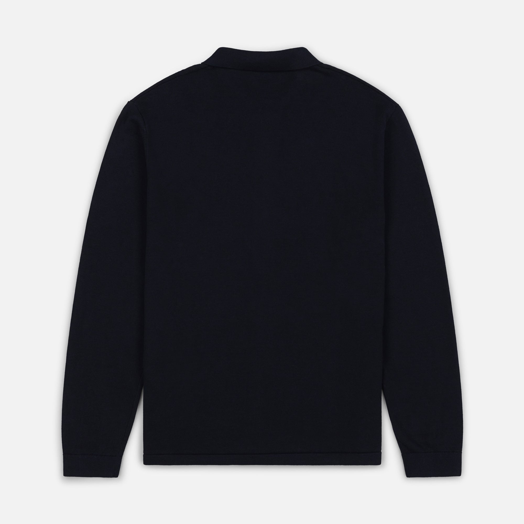 Pavo Knitted Long Sleeve Polo | Navy