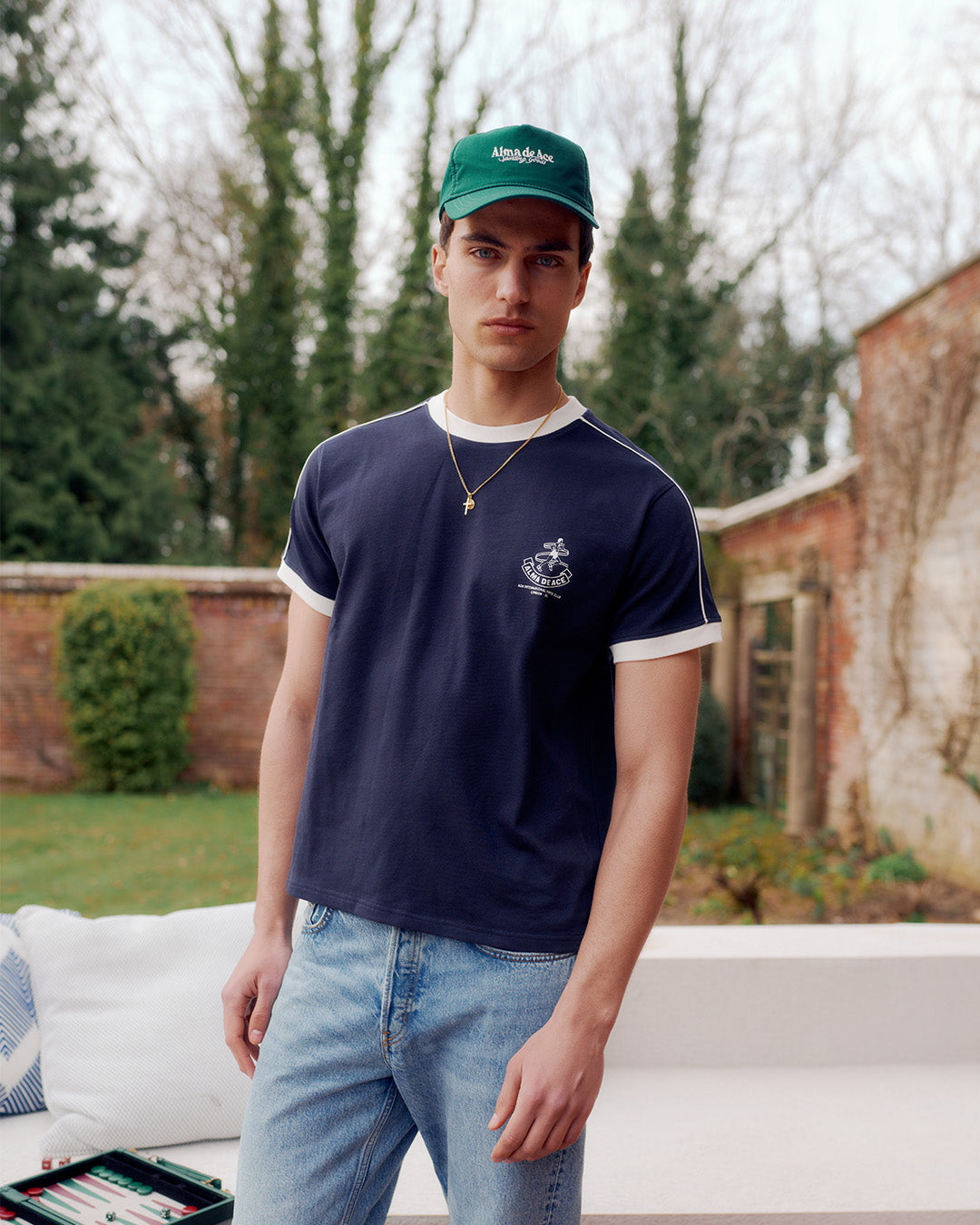 Retro Bronte T-Shirt | Navy