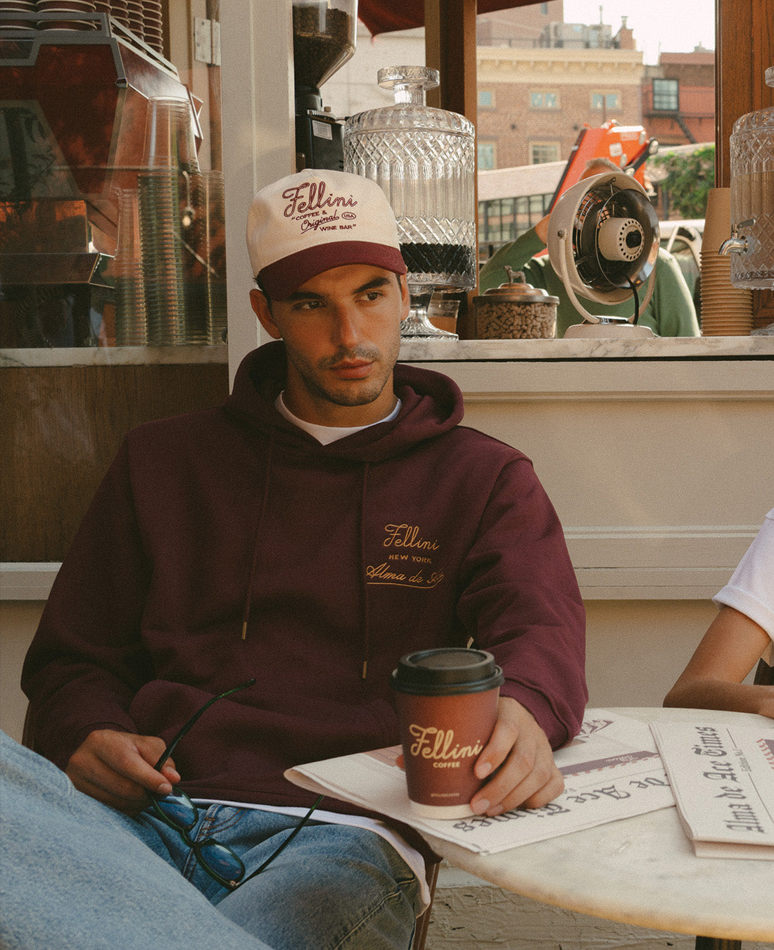 Fellini x Alma de Ace Hoodie | Burgundy