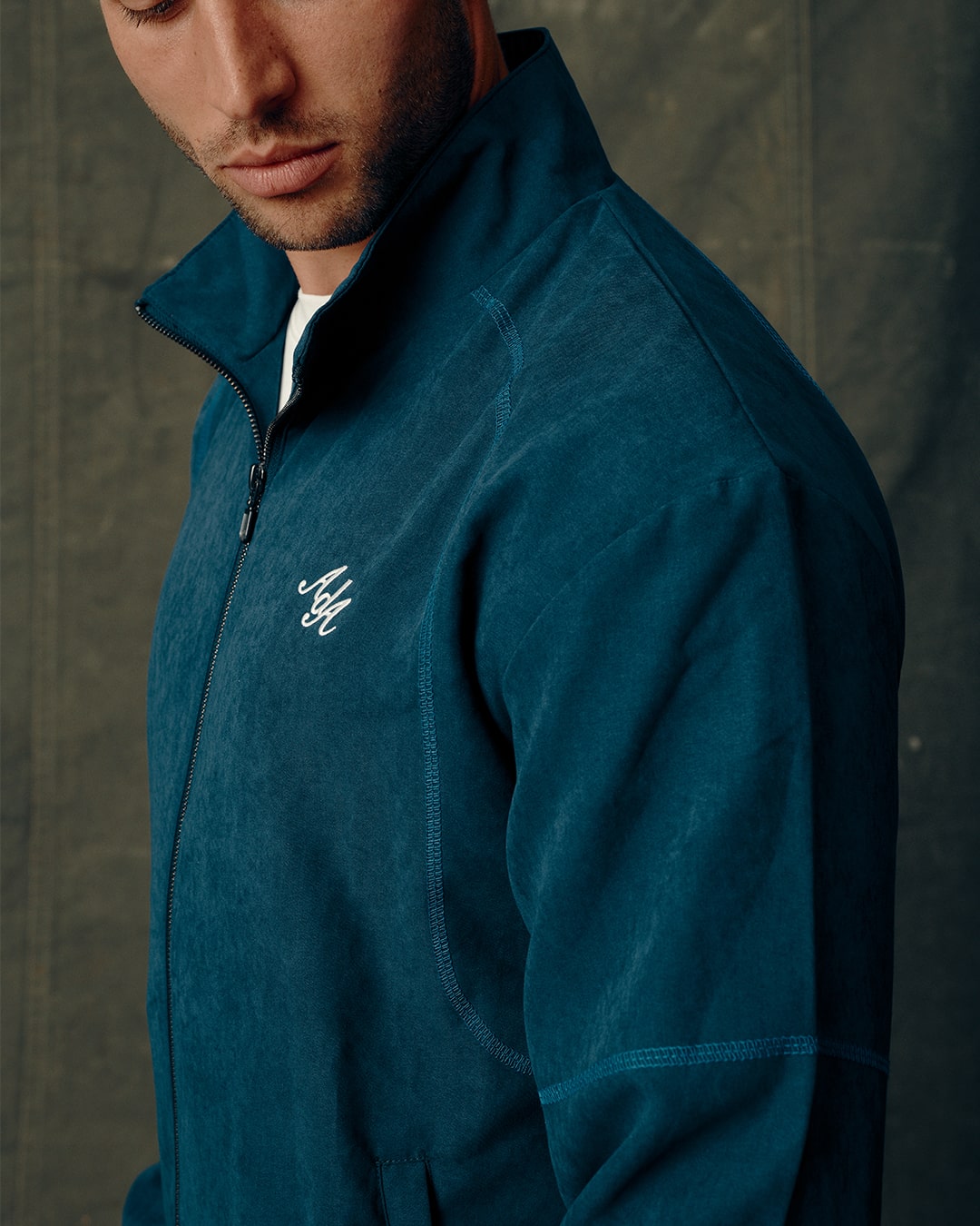 Contrast Stitch Track Jacket | Navy