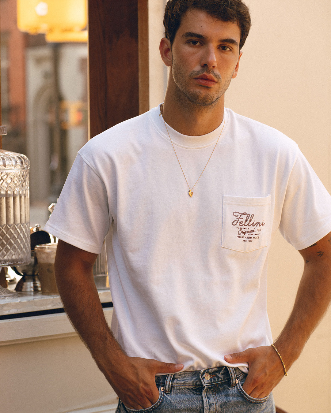 Fellini Pocket T-shirt | White