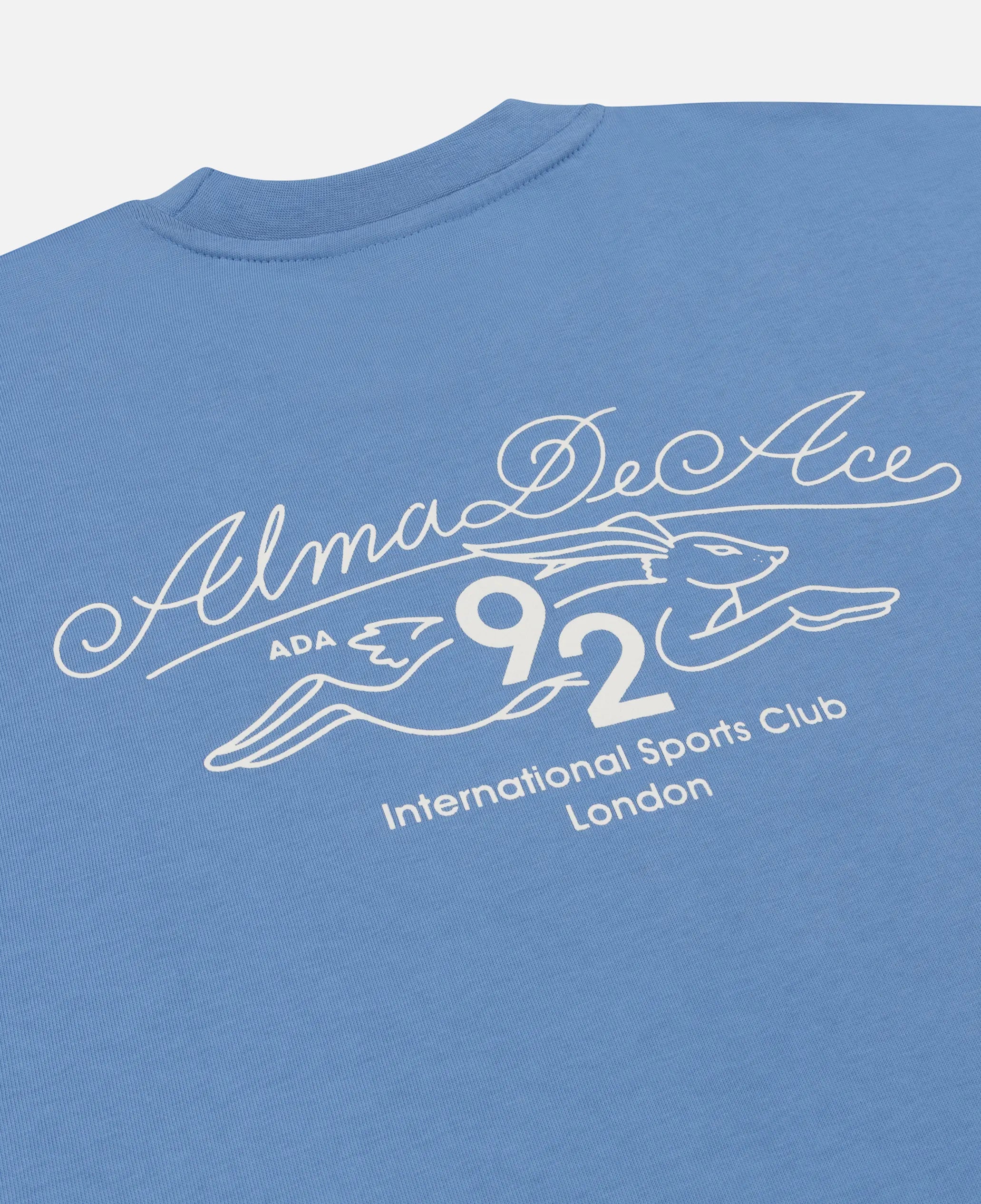 Hare Sports 92 T-shirt | Light Washed Blue