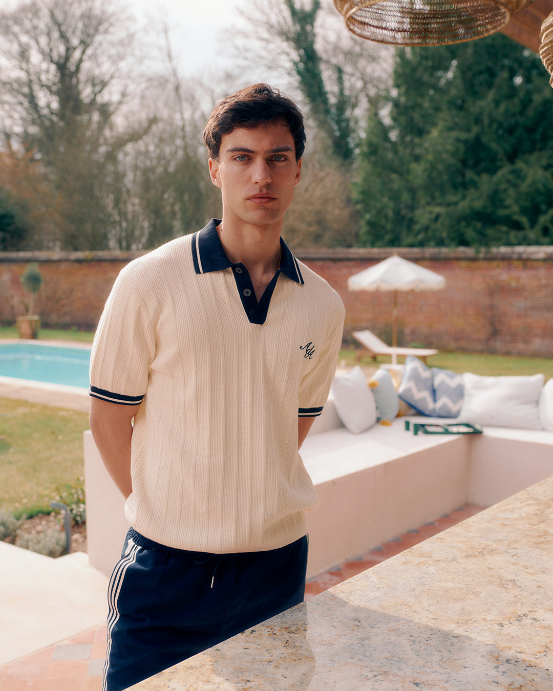 Pecra Knitted Polo | Cream