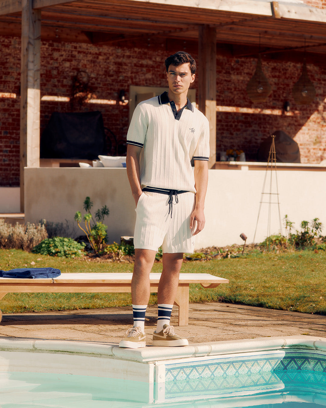 Pecra Knitted Polo | Cream