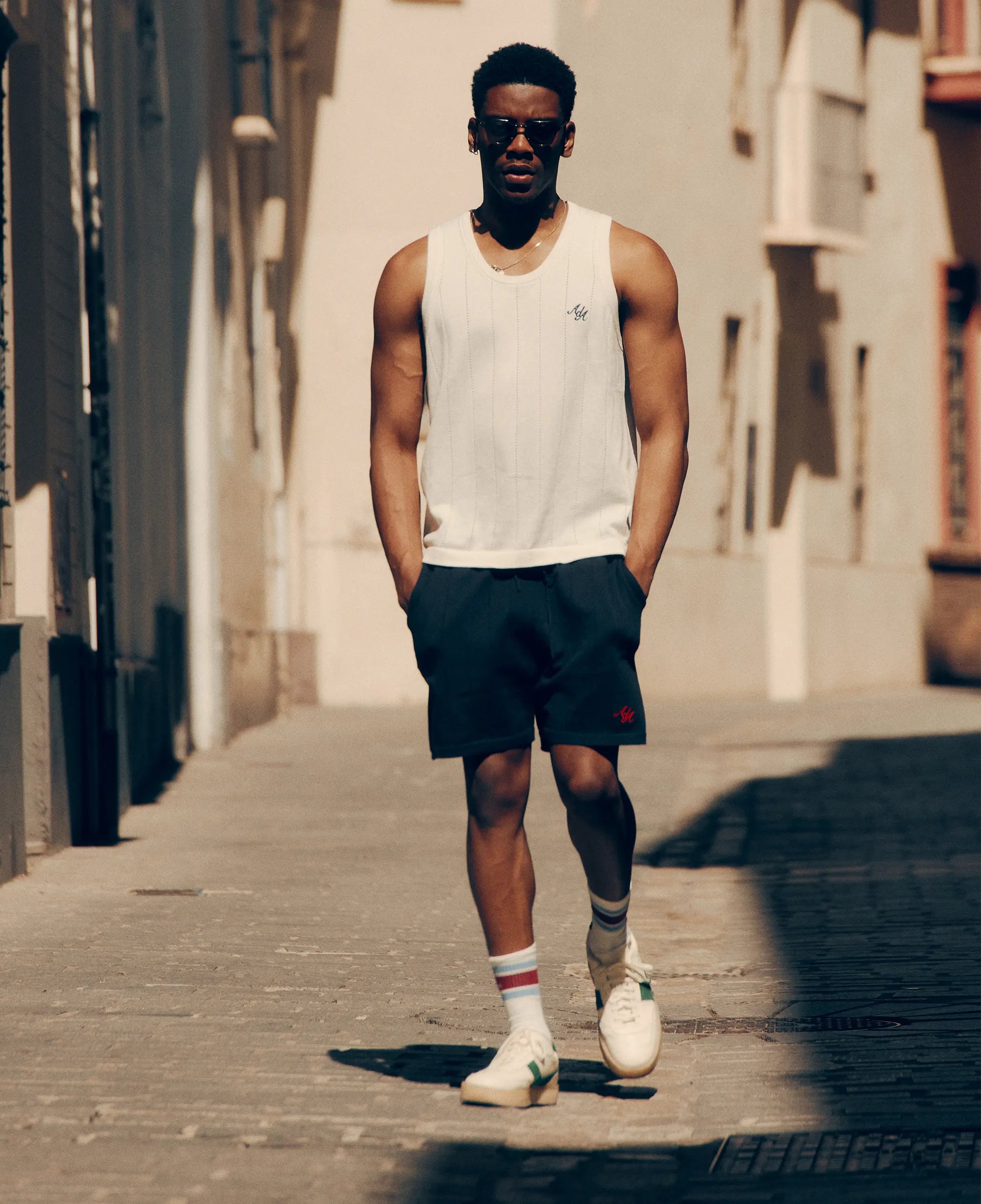 Pluto Jacquard Knitted Shorts | Navy Blue