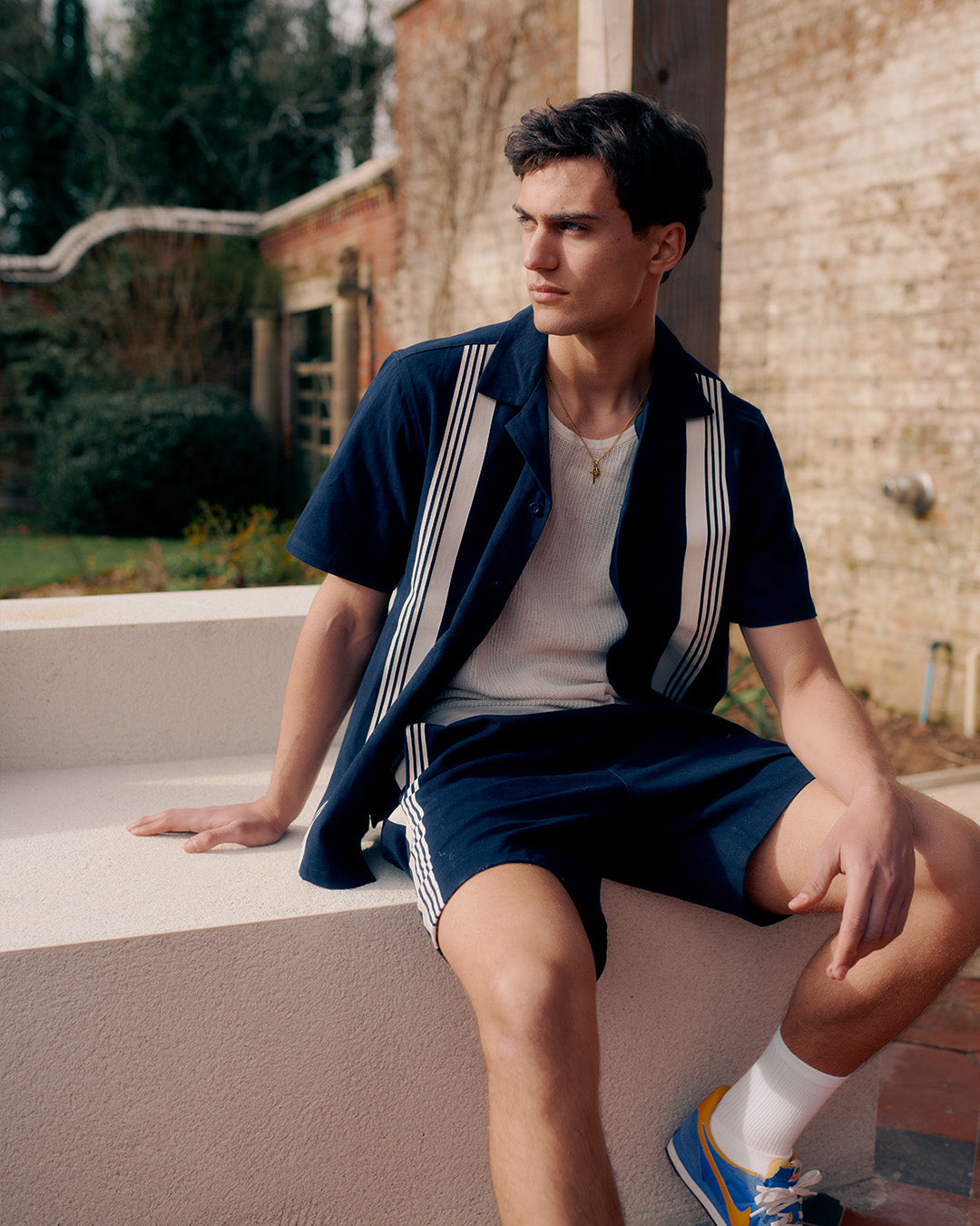 Lovilla Stripe Shorts | Navy Blue