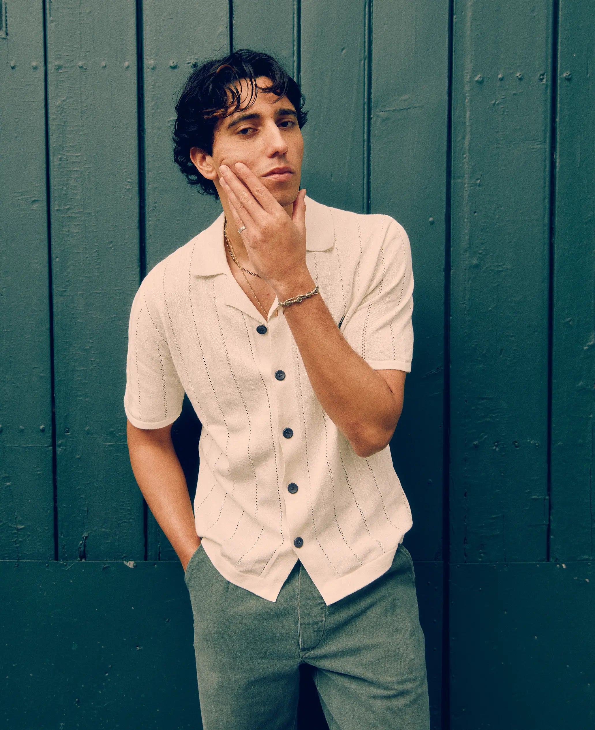 Tao Knitted Knitted Shirt | Cream