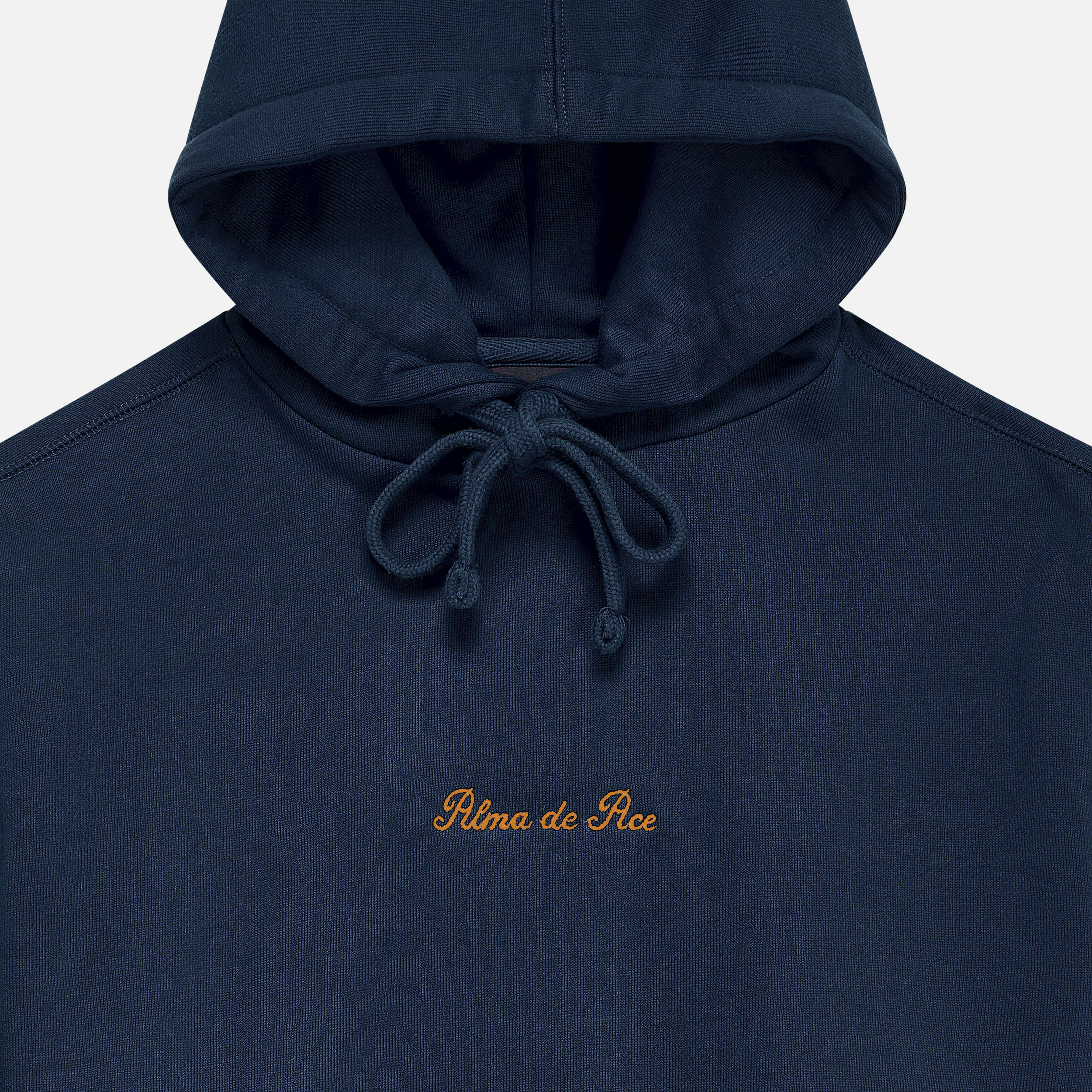 Midnight Blue Embroidered Hoodie
