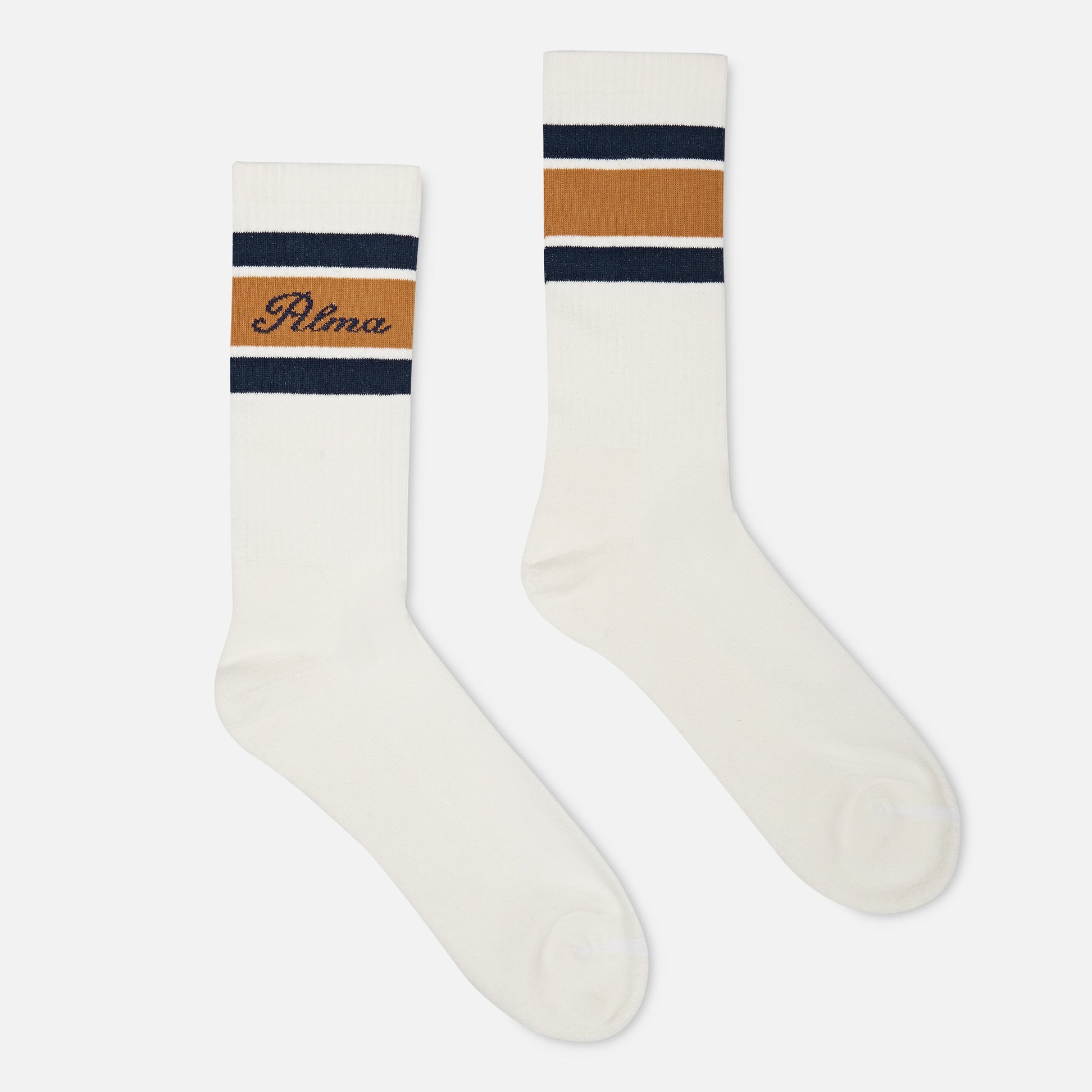 Cream / Golden Tri-Stripe Sock
